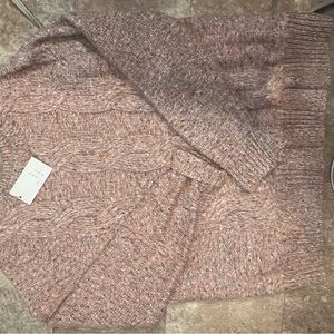 Large peach speckled sweater